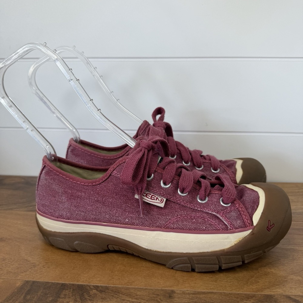 Keen Ventura Womens Sz 9/39.5 Pink Canvas Casual Comfort Sneakers Gum Sole